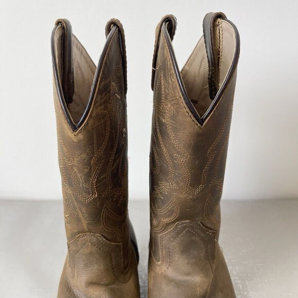 Cody James Oiled Dust Brown Leather Western Boots Youth 6 D Style 43034Y - Picture 4 of 13